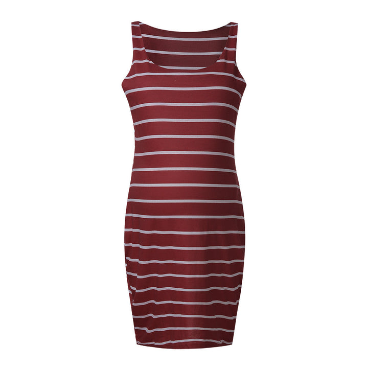 Discover the Striped Maternity Vest Dress