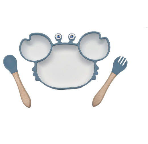 Silicone Baby Feeding Plate Non Slip Bowl Tableware