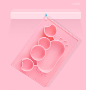 Silicone Baby Suction Bowl Cartoon Feeding Dish