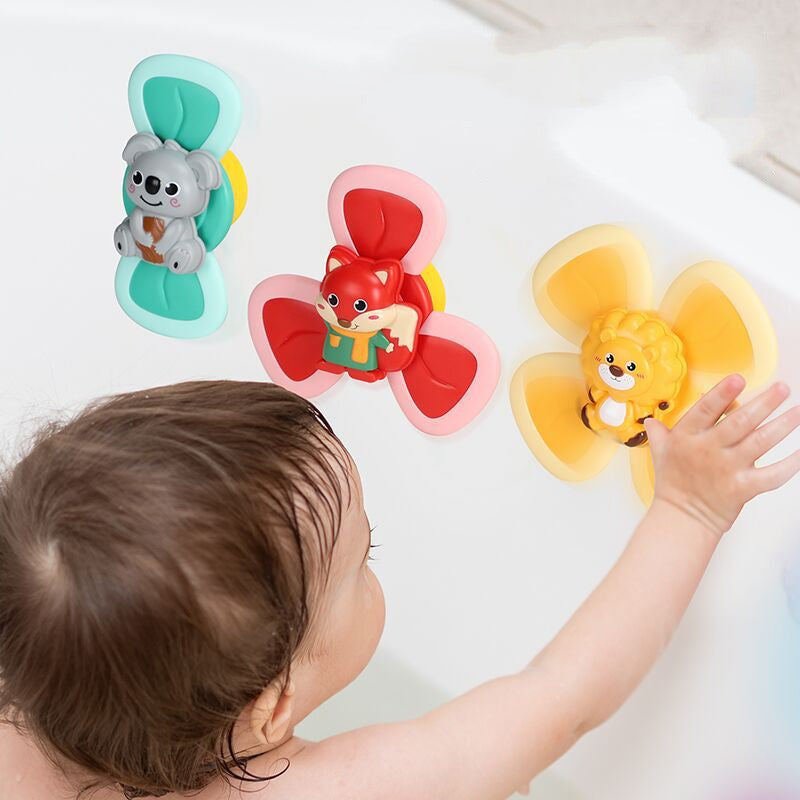 Suction Cup Spinning Top Baby Bath Toy Teether