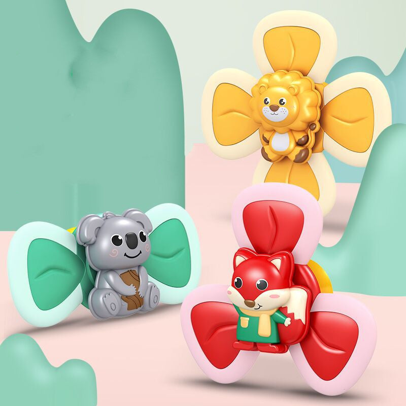 Suction Cup Spinning Top Baby Bath Toy Teether