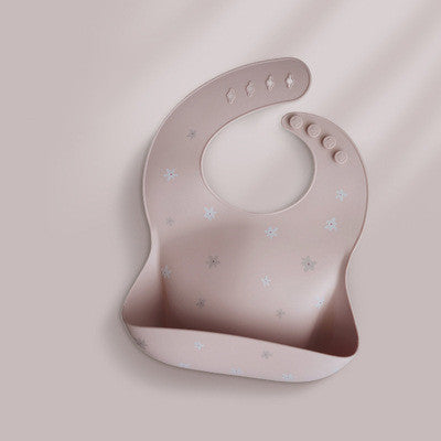 Waterproof Silicone Baby Bib With Food Catching Pocket