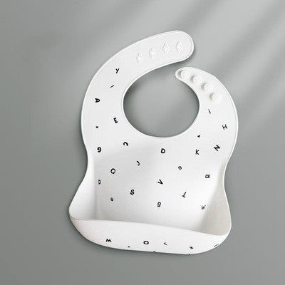 Waterproof Silicone Baby Bib With Food Catching Pocket