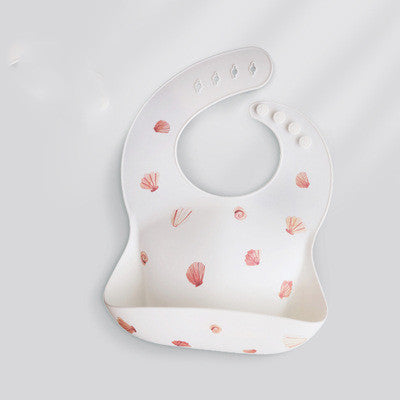 Waterproof Silicone Baby Bib With Food Catching Pocket
