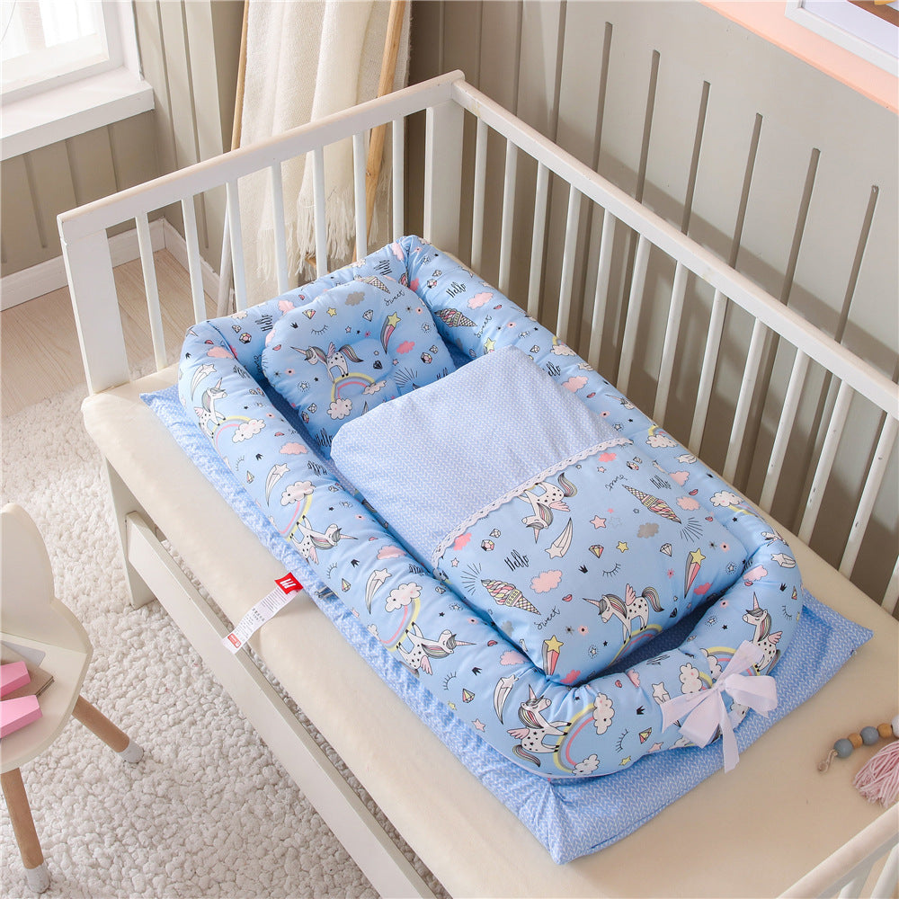 Foldable Portable Newborn Baby Crib With Mattress