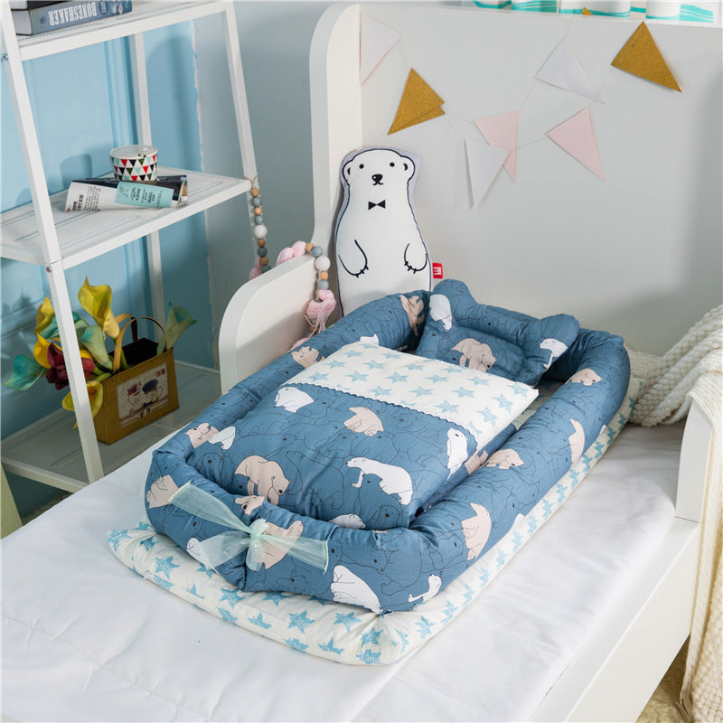 Foldable Portable Newborn Baby Crib With Mattress
