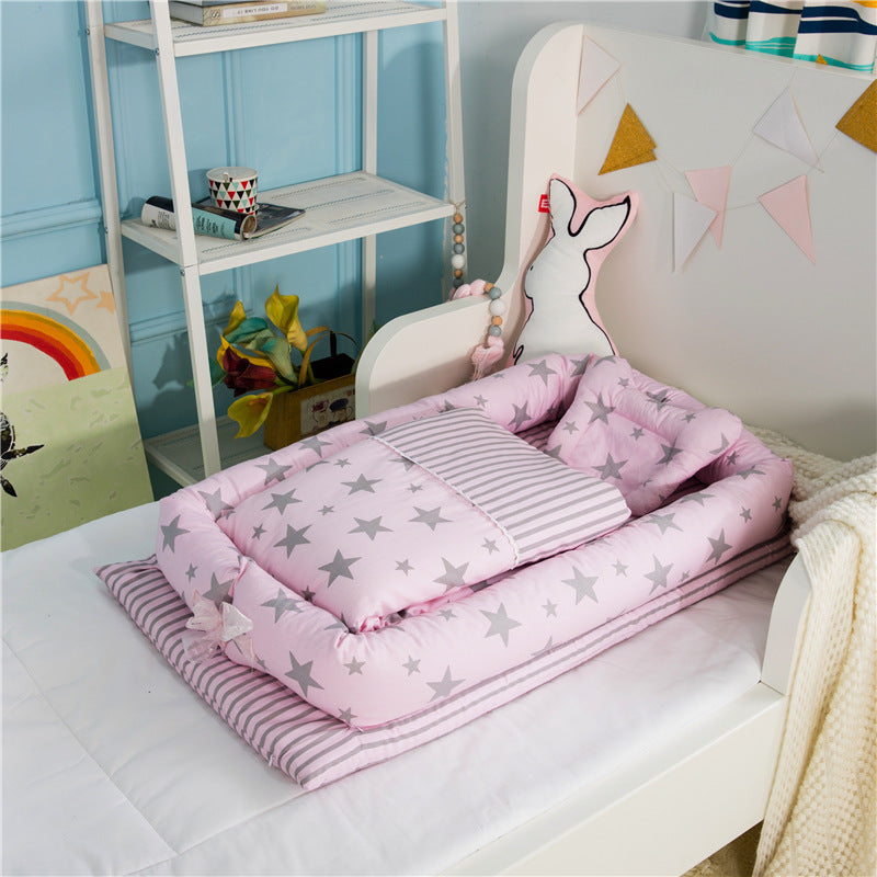 Foldable Portable Newborn Baby Crib With Mattress