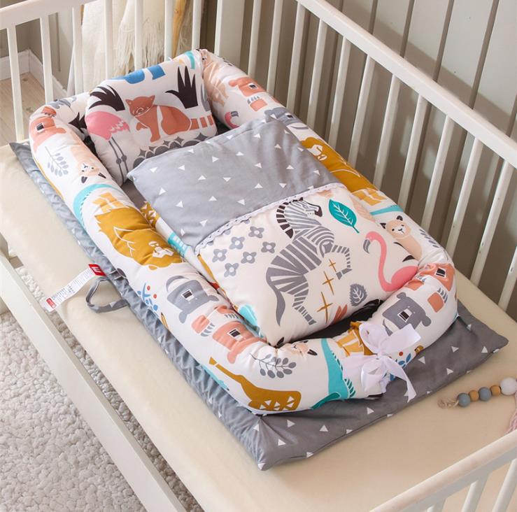 Foldable Portable Newborn Baby Crib With Mattress
