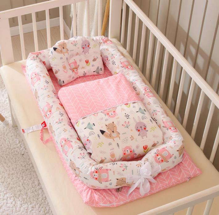 Foldable Portable Newborn Baby Crib With Mattress