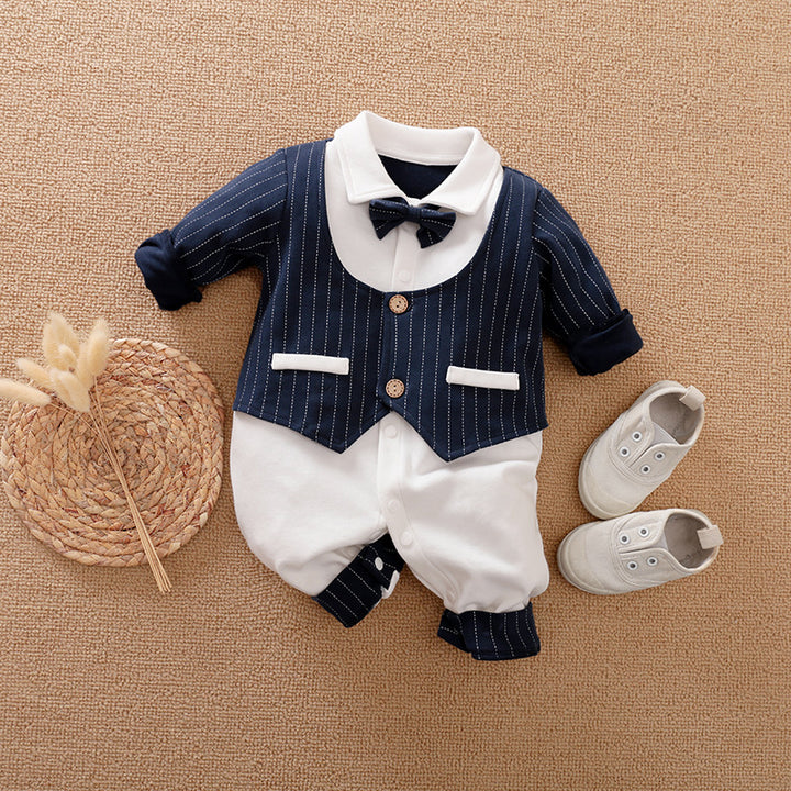 Gentleman Style Baby Jumpsuit Long Sleeve Spring Autumn