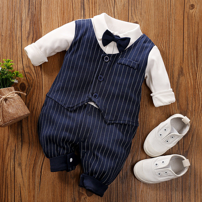 Gentleman Style Baby Jumpsuit Long Sleeve Spring Autumn