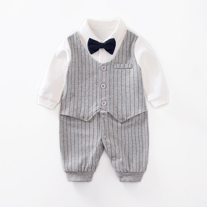 Gentleman Style Baby Jumpsuit Long Sleeve Spring Autumn