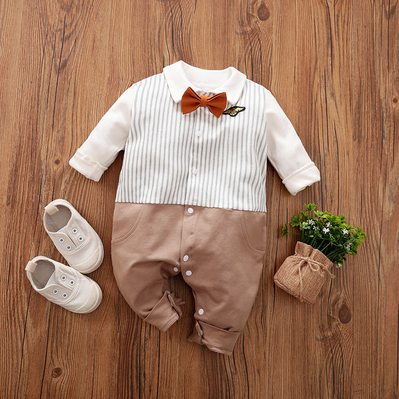 Gentleman Style Baby Jumpsuit Long Sleeve Spring Autumn