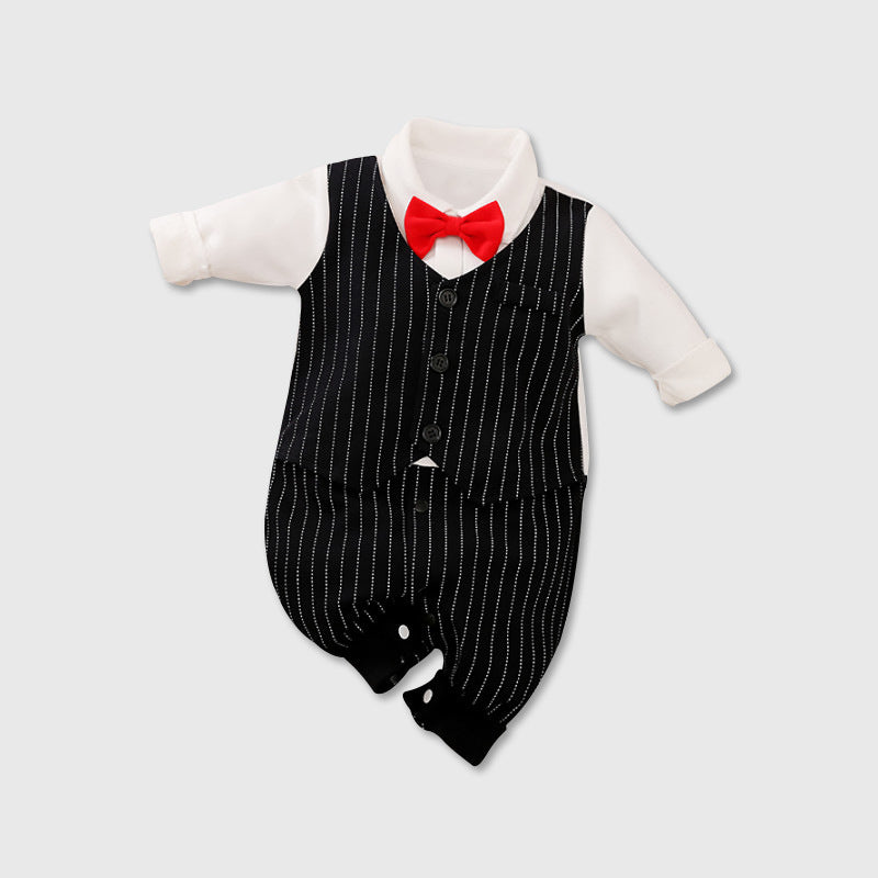Gentleman Style Baby Jumpsuit Long Sleeve Spring Autumn