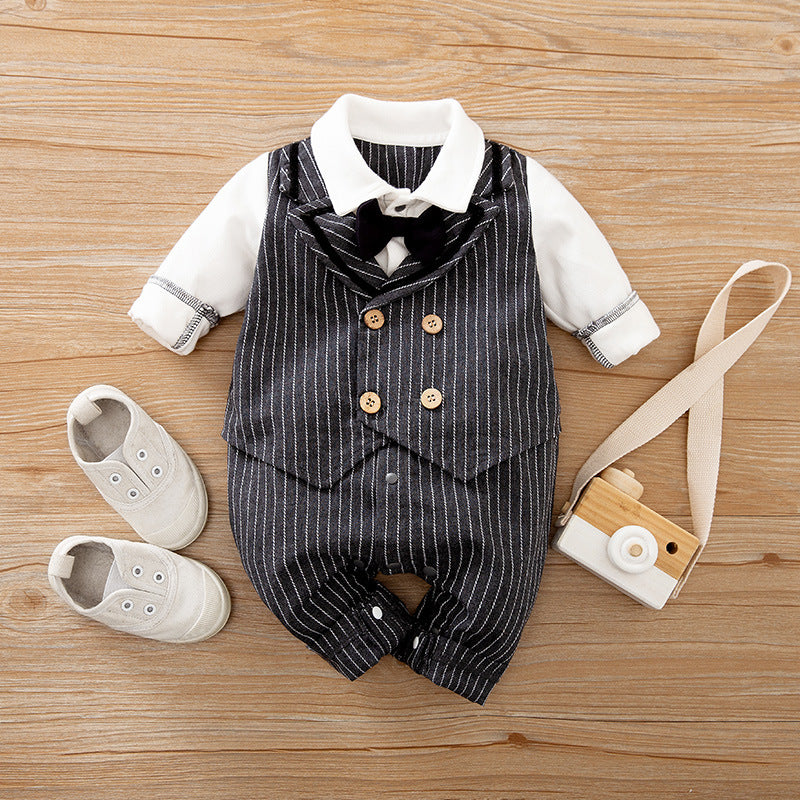 Gentleman Style Baby Jumpsuit Long Sleeve Spring Autumn