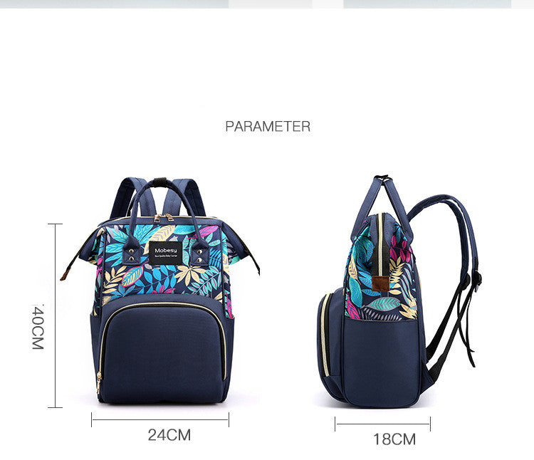 Multifunctional Baby Diaper Backpack With Bottle Storage