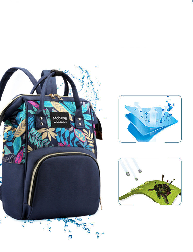 Multifunctional Baby Diaper Backpack With Bottle Storage