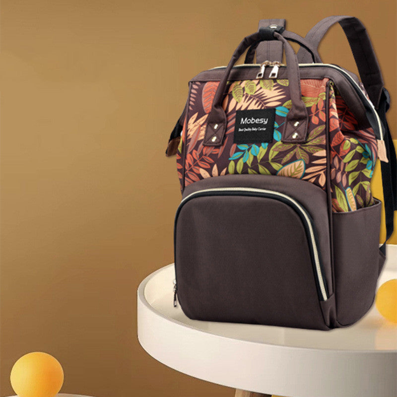 Multifunctional Baby Diaper Backpack With Bottle Storage