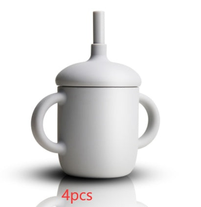 Silicone Baby Sippy Cup With Straw Leakproof Design
