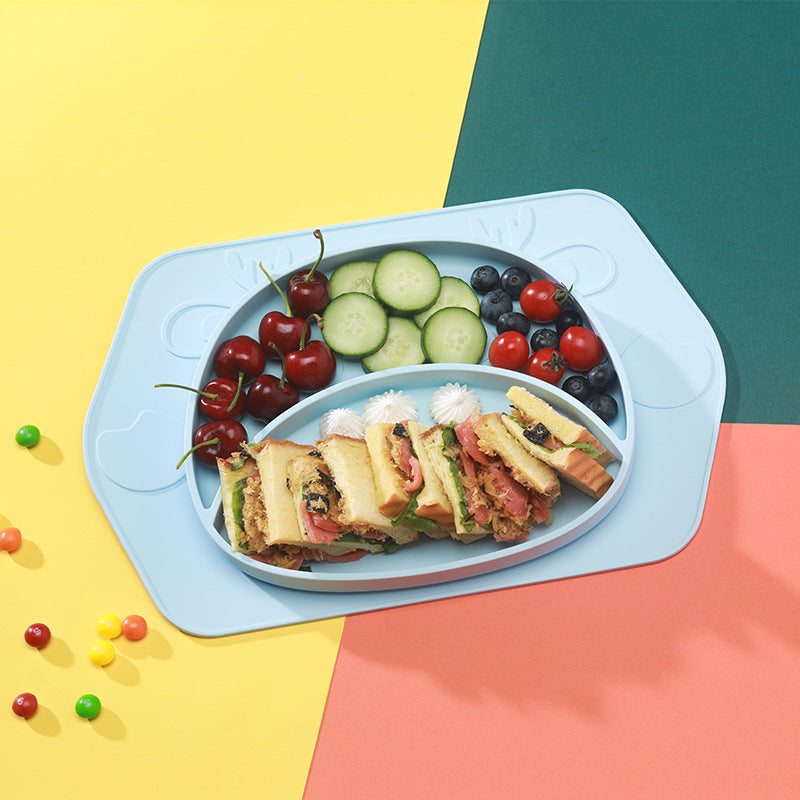 Silicone Baby Feeding Plate Non Slip Bowl Tableware