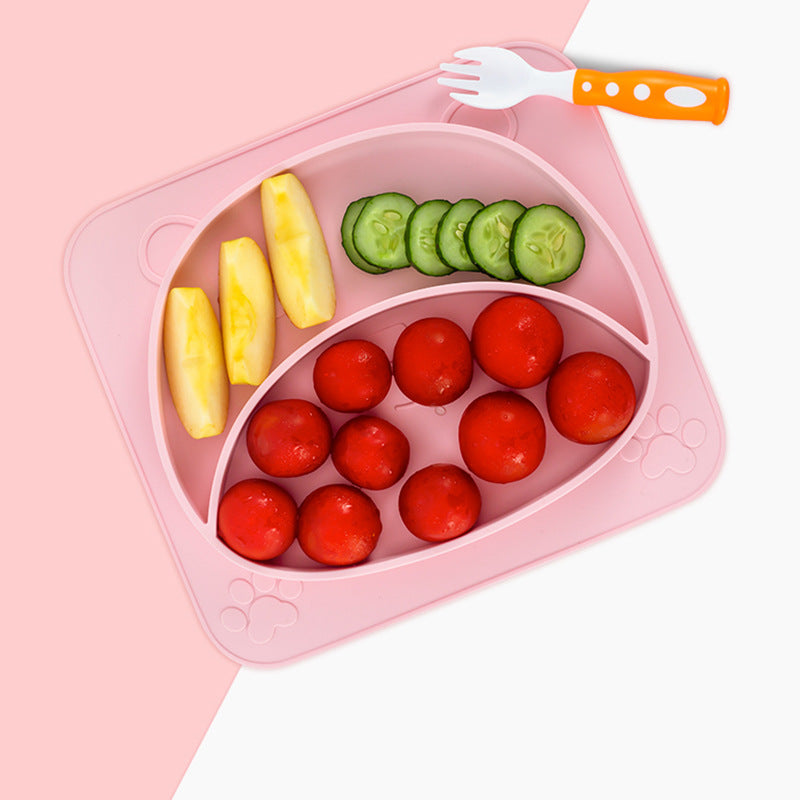 Silicone Baby Feeding Plate Non Slip Bowl Tableware