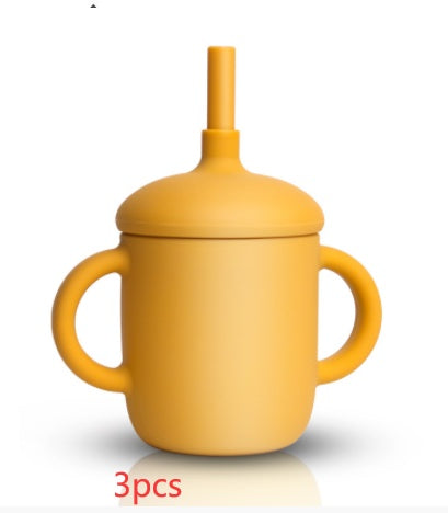 Silicone Baby Sippy Cup With Straw Leakproof Design