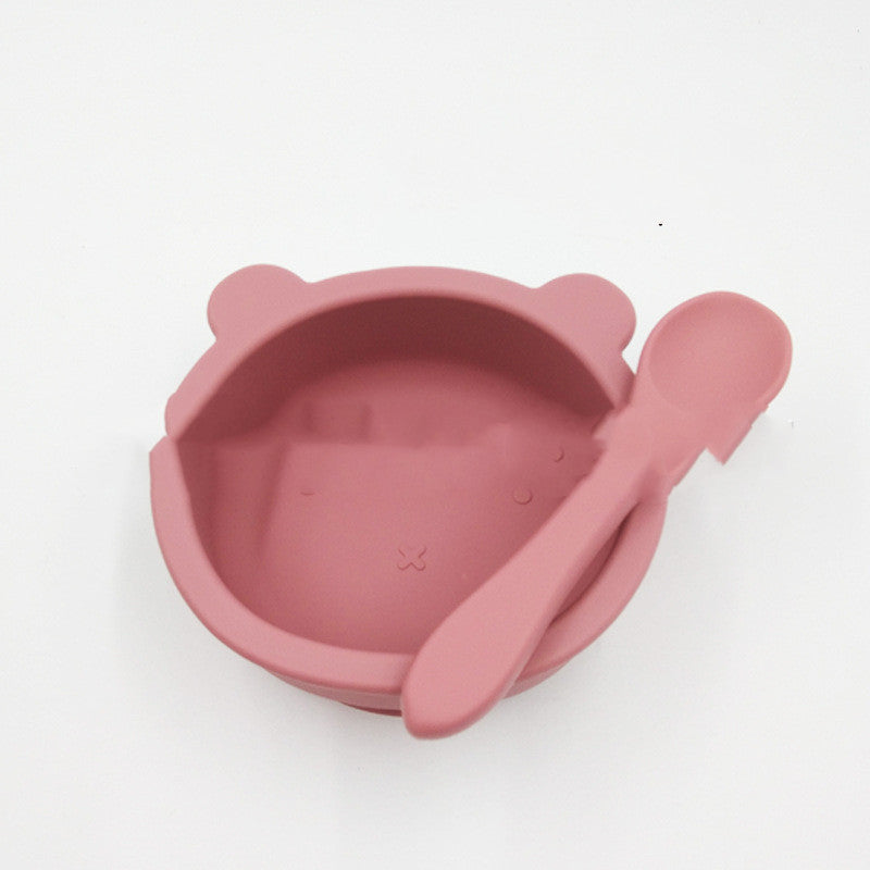 Bear Silicone Baby Suction Bowl Anti-Fall Feeding Dish