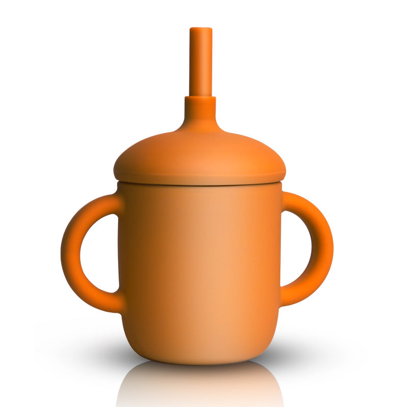Silicone Baby Sippy Cup With Straw Leakproof Design