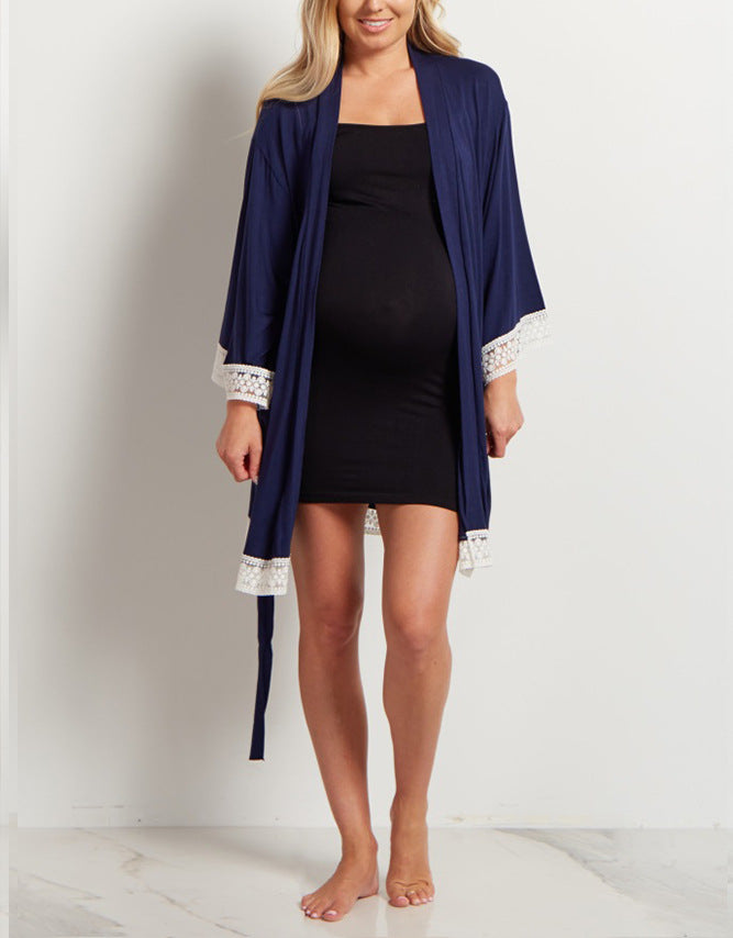Pure Color Maternity Dress