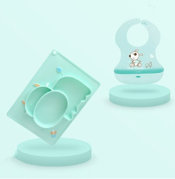 Silicone Baby Suction Bowl Cartoon Feeding Dish