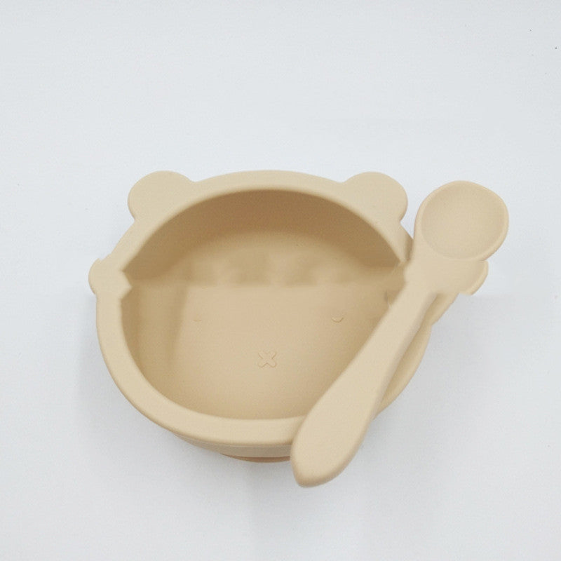 Bear Silicone Baby Suction Bowl Anti-Fall Feeding Dish