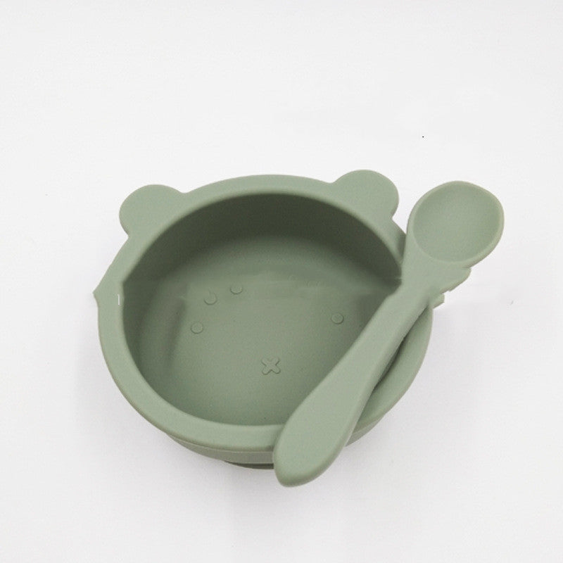 Bear Silicone Baby Suction Bowl Anti-Fall Feeding Dish