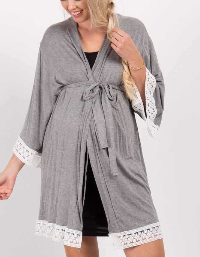 Pure Color Maternity Dress