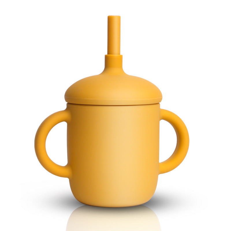 Silicone Baby Sippy Cup With Straw Leakproof Design