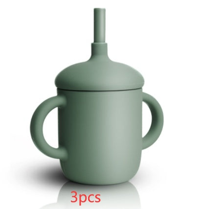 Silicone Baby Sippy Cup With Straw Leakproof Design