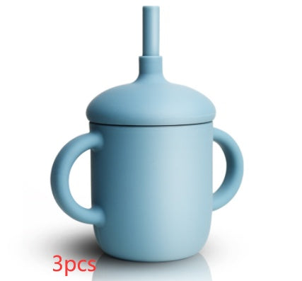 Silicone Baby Sippy Cup With Straw Leakproof Design