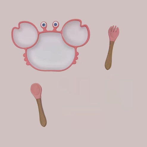 Silicone Baby Feeding Plate Non Slip Bowl Tableware