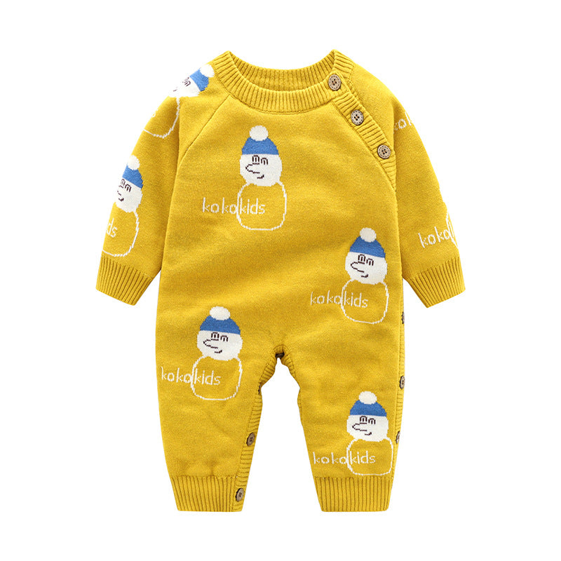 Newborn Baby Crawling Outfit With Thickened Harness