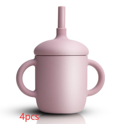 Silicone Baby Sippy Cup With Straw Leakproof Design