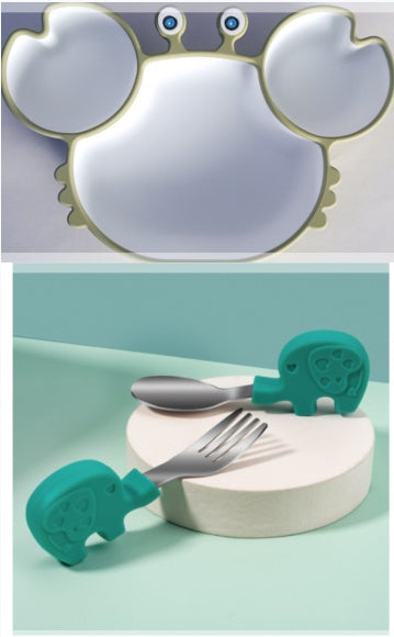 Silicone Baby Feeding Plate Non Slip Bowl Tableware