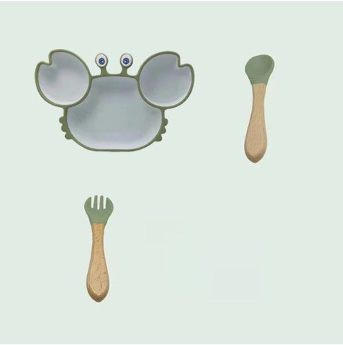 Silicone Baby Feeding Plate Non Slip Bowl Tableware