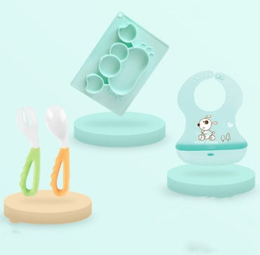 Silicone Baby Suction Bowl Cartoon Feeding Dish