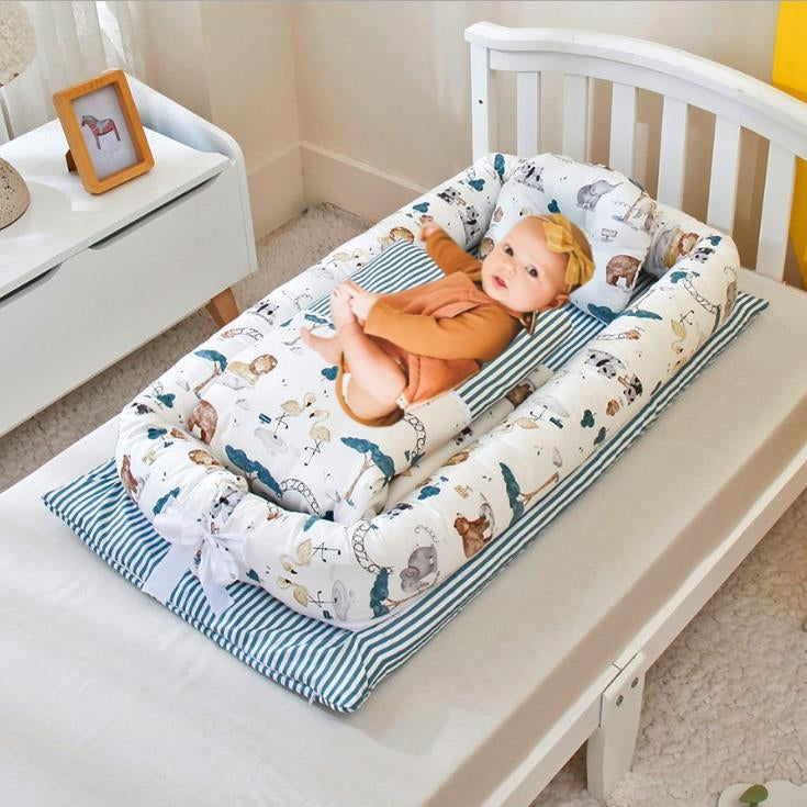 Foldable Portable Newborn Baby Crib With Mattress