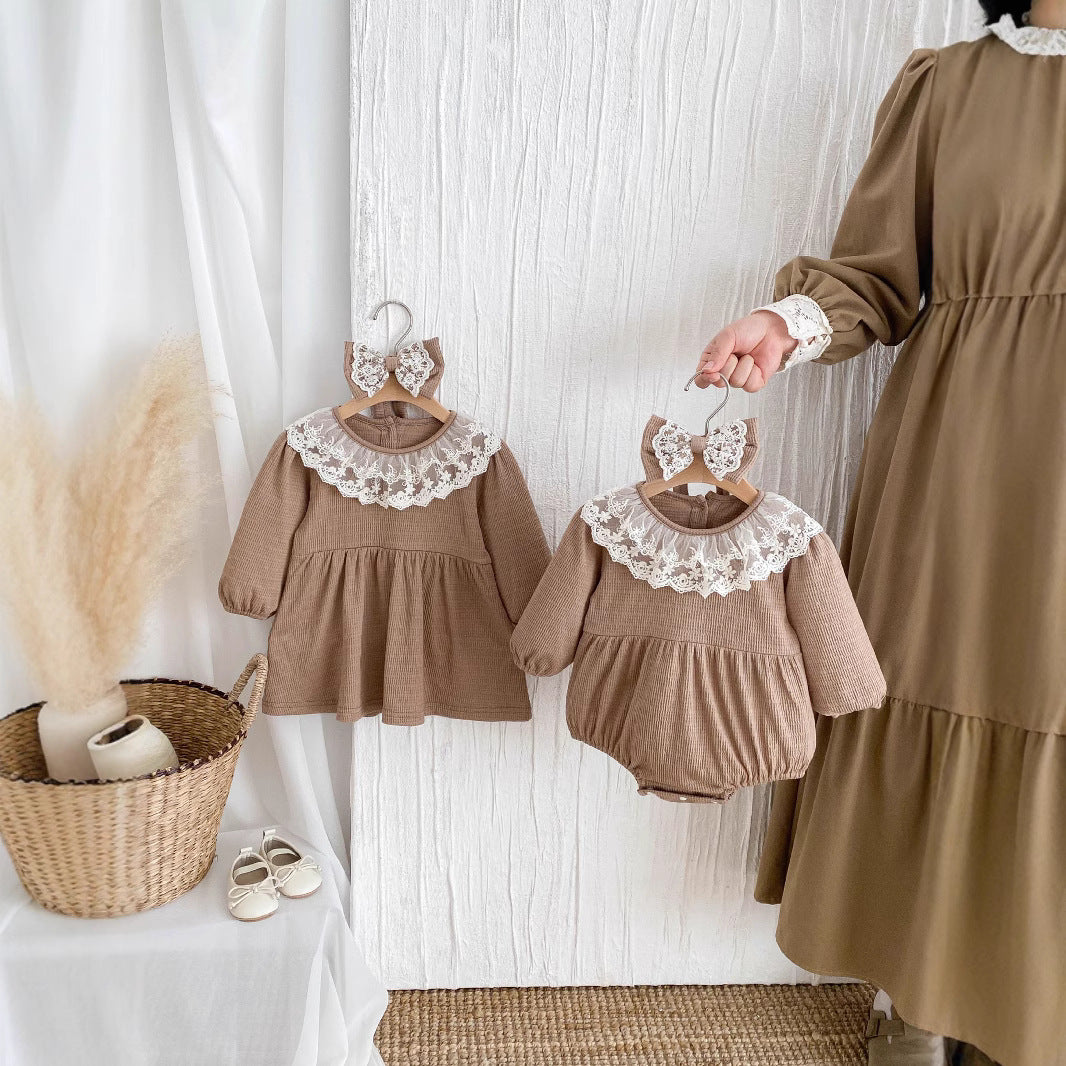 Baby Princess Romper Long Sleeve Dress Outfit