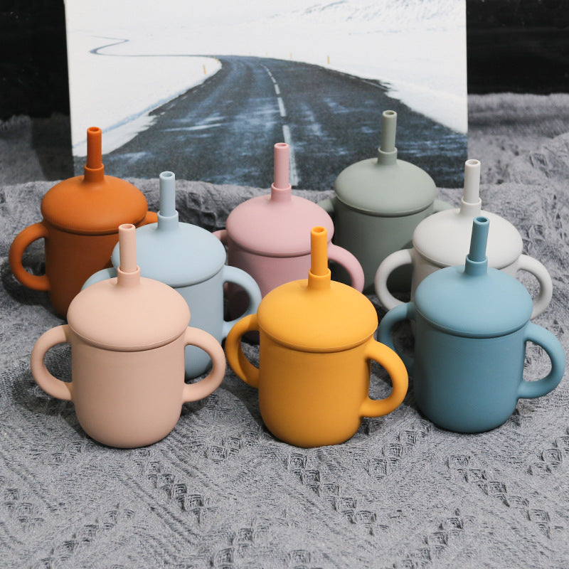 Silicone Baby Sippy Cup With Straw Leakproof Design