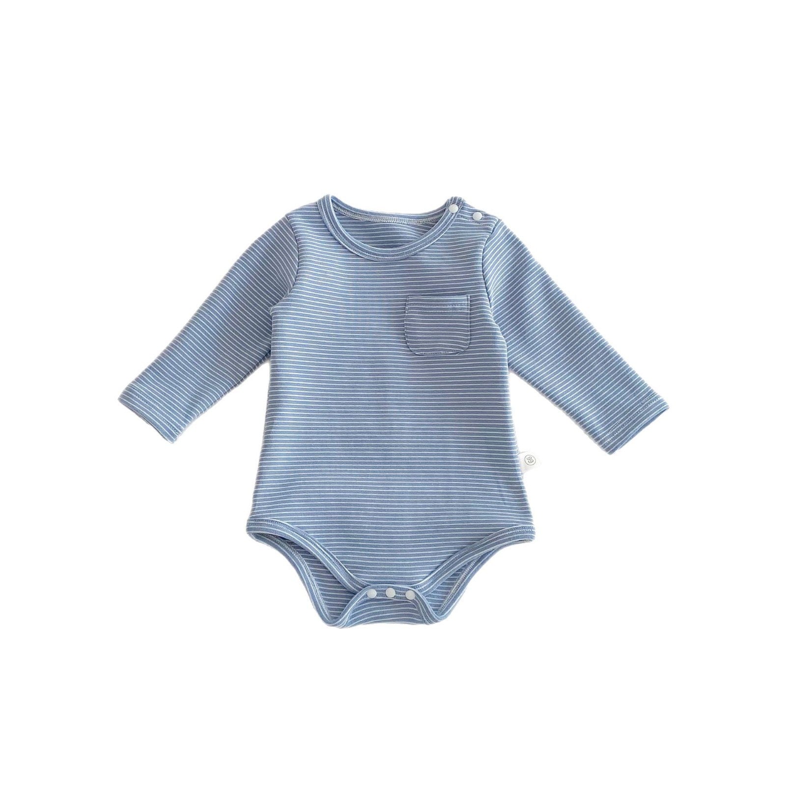 Striped Triangle Baby Romper Long Sleeve Jumpsuit