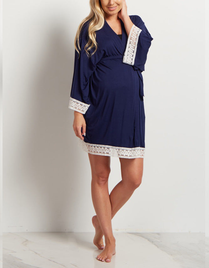 Pure Color Maternity Dress