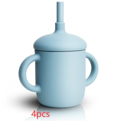 Silicone Baby Sippy Cup With Straw Leakproof Design
