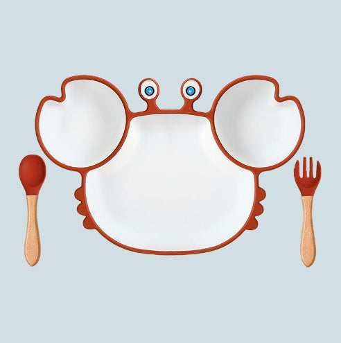 Silicone Baby Feeding Plate Non Slip Bowl Tableware
