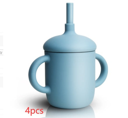 Silicone Baby Sippy Cup With Straw Leakproof Design